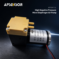 Pompe à air à micro-diaphragme à haute pression négative pour la surveillance environnementale, tête de pompe PA66, conception compacte