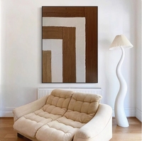 Décorations modernes personnalisées Arche en plâtre Peinture beige pure 3D pour la maison Peinture minimaliste sur toile Logo personnalisé à l'huile Art 3d