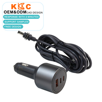 Chargeur de voiture 100W pour Starlink Mini, entrée 12V/24V vers câble d'alimentation étanche DC 5,5 mm, double USB-C PD 45W et USB-A