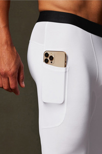 <span class=keywords><strong>Pantaloni</strong></span> Sportivi da <span class=keywords><strong>Uomo</strong></span> a Compressione 7/8, Traspiranti, Anti-Sfregamento, Elasticizzati in Quattro Direzioni con Tasca Laterale per OEM ODM - Product Image 5