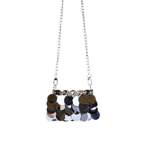 Borsa <span class=keywords><strong>da</strong></span> <span class=keywords><strong>Sera</strong></span> Piccola di Lusso Trendy 2026 per Donna, in <span class=keywords><strong>Oro</strong></span>, Intrecciata a Mano con Paillettes Lucide, Tracolla con Cerniera - Product Image 5