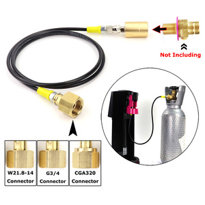 Cylindre à connexion rapide <span class=keywords><strong>Soda</strong></span> <span class=keywords><strong>Stream</strong></span> Terra DUO <span class=keywords><strong>Art</strong></span> vers adaptateur de réservoir de Co2 externe Kit de tuyau de 50 pouces avec vanne à connexion rapide - Product Image 3
