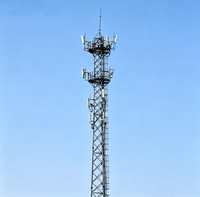 Tour de communication extérieure économique sur mesure en acier angulaire à 4 poteaux Q355B de 15M/20M pour opérateur mobile 4G/5G