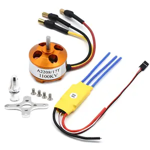 XXD A2212 A2208 930KV 1000KV 1400KV 2200KV 2700KV מנוע ללא מברשות עם בקר מהירות מנוע ESC ללא מברשות 30A עבור מל""ט RC