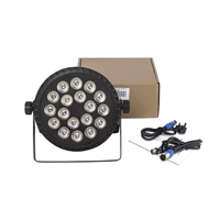 MINEJIE 18x10W Projecteur LED de Scène DJ avec Télécommande DMX512, Effet Sonore, Lumière d'Ambiance, Stroboscope et Wash pour Mariage