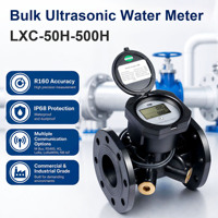 Compteur d'eau ultrasonique DN100 en vrac, connexion à bride, alimenté par batterie, NB-IoT 4G cellulaire pour les stations d'eau