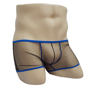 Nuova Lingerie Sexy da <span class=keywords><strong>Uomo</strong></span> 2016 dal Design Unico, Intimo Traspirante in Rete Trasparente Elasticizzata, Boxer Aderenti - Product Image 6