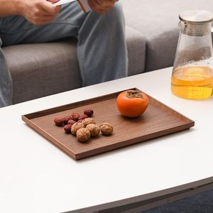 Solid Wood Tray <b>Rectangle</b> Japanese Style Tea Serving Plate <b>Coffee</b> <b>Table</b> Dessert Platter Household Storage Dish - Product Image 4