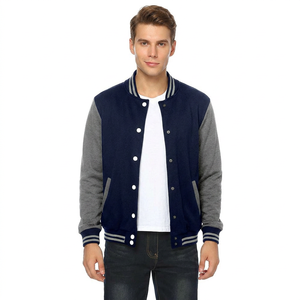 Veste universitaire entièrement personnalisée en laine avec manches en cuir pour hommes, nouvelle conception personnalisée 2025, vestes universitaires pour hommes de haute qualité - Product Image 1