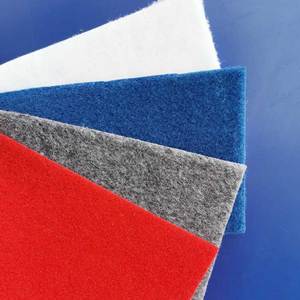 Fábrica personalizada <span class=keywords><strong>3</strong></span>*50m rojo 220gsm 100% poliéster liso alfombra rollos tela no tejida recubierta boda exposición corredores alfombras tejidas - Product Image 2