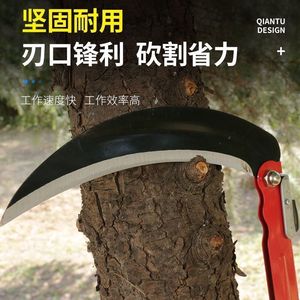 Outdoor Folding <b>Sickle</b> Black Oxide Steel Agricultural Harvesting <b>Tool</b> Plastic Handle Weeding Grass Cutter Rice Cutting - Product Image 3