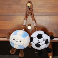 Niedlicher Sportball-Plüsch-Schlüsselanhänger Volleyball Fußball Baseball Mini-Anhänger Taschenanhänger Geschenk für Sportfans Teenager