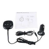 Kit voiture Bluetooth BC20 haut-parleur mains libres chargeur de voiture USB Bluetooth avec 5V 2.1A lecteurs MP3 / MP4 universels en plastique noir