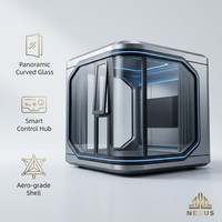 Maison Capsule Spatiale Préfabriquée Certifiée CE, Design Moderne et Élégant, Respirante, Combinable, en Acier Léger, 20ft 40ft, pour Hôtel