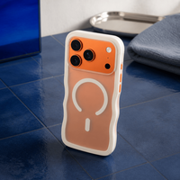 Coque de protection magnétique Fashion Wave Frame pour appareil photo, compatible iPhone 17 18 Pro Max