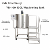 Cuve de fusion de cire électrique 100L YD-100 avec chauffage électromagnétique 0-150°C, moteur d'agitation et échelle de sécurité