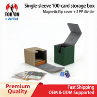 Boîte de rangement pour cartes Torson Tcg YuGiOh pour jeux de société, boîte à cartes rabattable, capacité de 100 cartes, écologique, durable, portable