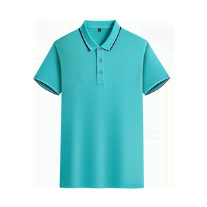 Cool Feeling Dropshiping Breathable Wrinkle Resistant Lapel Short Sleeve Summer POD Agent Advertising Shirt Ice Silk Polo Shirt