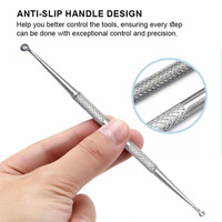 Kit d'outils de dissolvant de points noirs de voyage de haute qualité Pimple Popper 5 pièces ensemble d'aiguilles d'acné pour extracteur de défauts Zit avec boîtier en métal