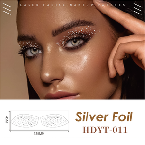 Autocollants de <span class=keywords><strong>tatouage</strong></span> temporaire à paillettes dorées et argentées, taches colorées pour les yeux, paillettes, imperméables, résistants à la transpiration, maquillage de fête, taches de rousseur - Product Image 1