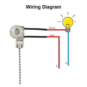 Zing Tai 125V 6A ZE-109 kéo chuỗi quạt trần với đảo chiều Brass công tắc đèn vật liệu nhựa bao gồm dây - Product Image 4