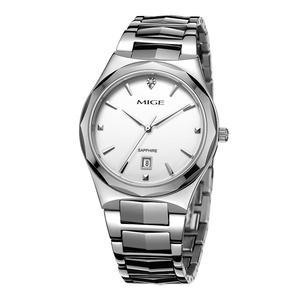 Reloj de Cuarzo MIGE para Mujer, Caja Redonda de Acero Inoxidable de 30 mm, Cristal de Zafiro, Visualización de Fecha, Estilo Elegante, Cierre Plegable - Product Image 1