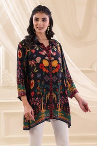 Camisa Túnica Moderna para Mujer con Estampado Floral Inspirado en la Naturaleza, Elegante y Casual para Oficina, Blusa de Moda - Product Image 3