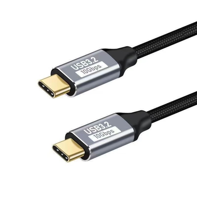 USB3.1/10Gbps Dual C 100W5A Type-C Extension Cable Gen2 Braided Jacket Fast Charging & Data Transfer for Computer Use