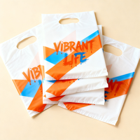 Sacs de courses personnalisés en HDPE/PE, durables, réutilisables, découpés sur mesure, longueur main, avec logo personnalisé, impression par gravure/sérigraphie mm