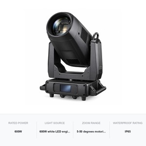 Cabeza móvil LED IP65 de 600W con CMY, CTO, zoom de 5-50 grados y cuchillas de enfoque para eventos al aire libre - Product Image 5