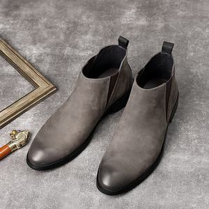 Botas de Tobillo Marrones de Alta Calidad para Hombre, Mocasines de Cuero Británico Lavado, Estilo Retro, con Cordones y Suela Goodyear, Impermeables - Product Image 6