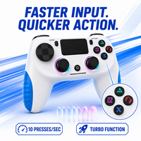 Manette de jeu sans fil Bluetooth à vibration avec bouton Turbo, éclairage RGB, puce originale de haute qualité, joystick pour PC/Mobile – Meilleures ventes