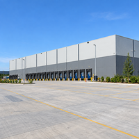 Entrepôt à Grande Portée en Structure Acier, Atelier Métallique Étanche, Bâtiment Industriel de Distribution à Résistance Acoustique