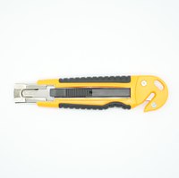 Cutter de sécurité de haute qualité avec manche en plastique et TPR, couteau utilitaire avec coupe-ceinture