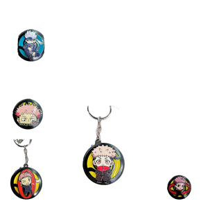 พวงกุญแจใส่เหรียญลายการ์ตูน ดีไซน์ใหม่ ทำจากโลหะผสมสังกะสี หมุนได้ น้ำหนักเบา พกพาสะดวก ลายคุโรมิ โจโจ้ - Product Image 1