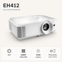 Projecteur Optoma EH412 Full HD, présentation 4K DLP 1080P, cinéma en plein air, projecteur 4500 lumens, Full 3D avec HDR, vidéo HD