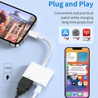 Adaptateur HDTV 2025 P 1080 ans pour iPhone série 11/12/13/14 et iPad prise en charge numérique AV Plug and Play dernier IOS pour ordinateur portable