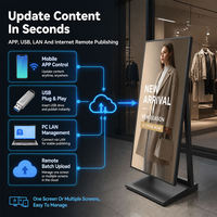 Afficheur publicitaire numérique LCD sur pied de 43 pouces avec CMS intégré pour une utilisation en intérieur/extérieur