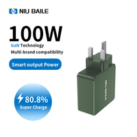 Chargeur universel intelligent 100W USB Type-C PD3.1 QC3.0 3A Chargeur rapide pour téléphone portable Écouteurs Compatible Android Ordinateur portable