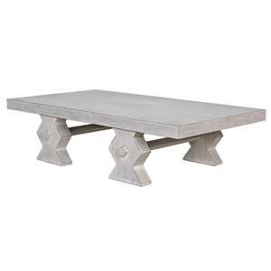 The Suzu Coffe <b>Table</b> is available in our <b>White</b> Wash finish for a fresh take on our versatile zigzag leg statement Diagonal leg - Product Image 1