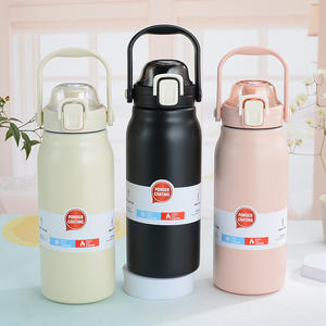 MHD-005 Sports <b>Bottle</b> 304 Stainless Steel Insulated Portable Outdoor <b>Water</b> <b>Bottle</b> With Straw Pink 1L - Product Image 2