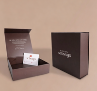 Boîte cadeau personnalisée de luxe, pliable, magnétique, étanche, avec gaufrage, estampage à chaud, en carton recyclé, écologique, finition mate