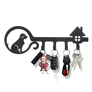 Logotipo personalizado Decoración de la pared Colgador de ropa montado Gancho para abrigos Llavero Estante Diseño de metal Gancho para llaves de gato de dibujos animados personalizado - Product Image 1