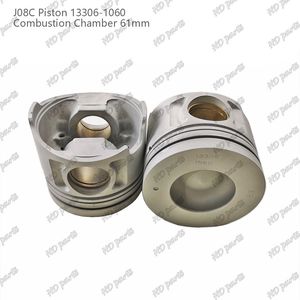 J08c Piston Với Pin 61Mm Buồng Đốt 13306-1060 Cho Động Cơ <span class=keywords><strong>Hino</strong></span> - Product Image 1