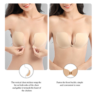 Éponge respirante fermeture avant forme de mangue Invisible dos nu Push up adhésif soutien-gorge de mariage pour vêtements sans bretelles saison d'été