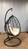 Fauteuil suspendu œuf pas cher pour patio, avec coussin imperméable, idéal pour jardin et cour arrière