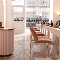 Décoration de boutique haut de gamme, étagères décoratives sur mesure pour salon de beauté, éclairage LED, MDF écologique, utilisation pour bar à parfums, salons de beauté