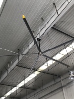 Ventilateur de plafond industriel IBW AirMax 20 pieds (6,1 m) à moteur à aimant permanent pour système de refroidissement d'entrepôt et d'usine - Commande en gros