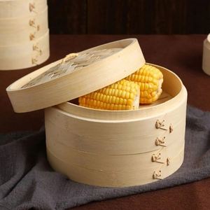 Casserole Vapeur avec Cuiseur Vapeur Intégré, Châssis Chinois Importé, 3 Niveaux Inox, 5 Paniers à Légumes en Acier, Bord Large, pour Couscous - Product Image 6