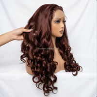 Perruques synthétiques Lace Front de haute qualité, boucles rebondissantes, mélange de boucles ondulées, dentelle transparente 13*4, résistantes à la chaleur, petit bonnet